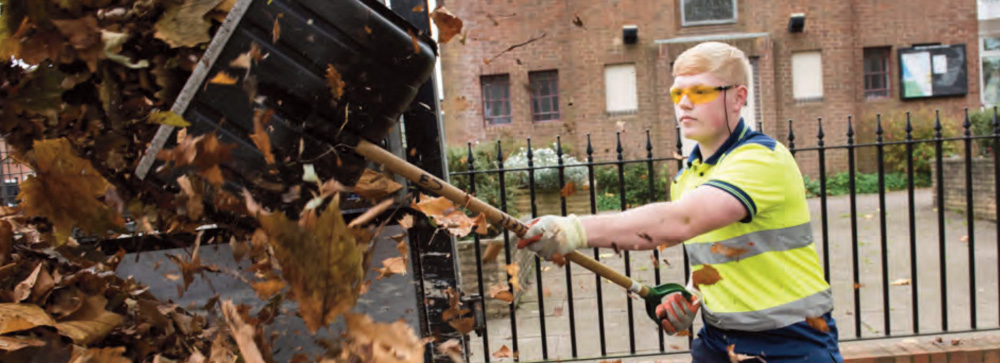 An image of local council refuse worker.